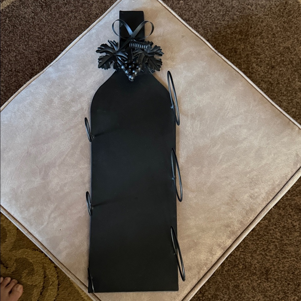 Black Metal Wall Wine Rack